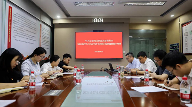 成蜀電力集團(tuán)召開8月黨組織生活會，專題傳達(dá)學(xué)習(xí)習(xí)近平總書記來川視察重要指示精神